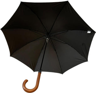 Le long parapluie Guy Laroche avec manche bois courbé - couleur Noir