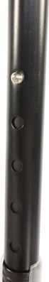 Canne pliante, télescopique de 82,5 à 92,5cm, tube alum - couleur Noir