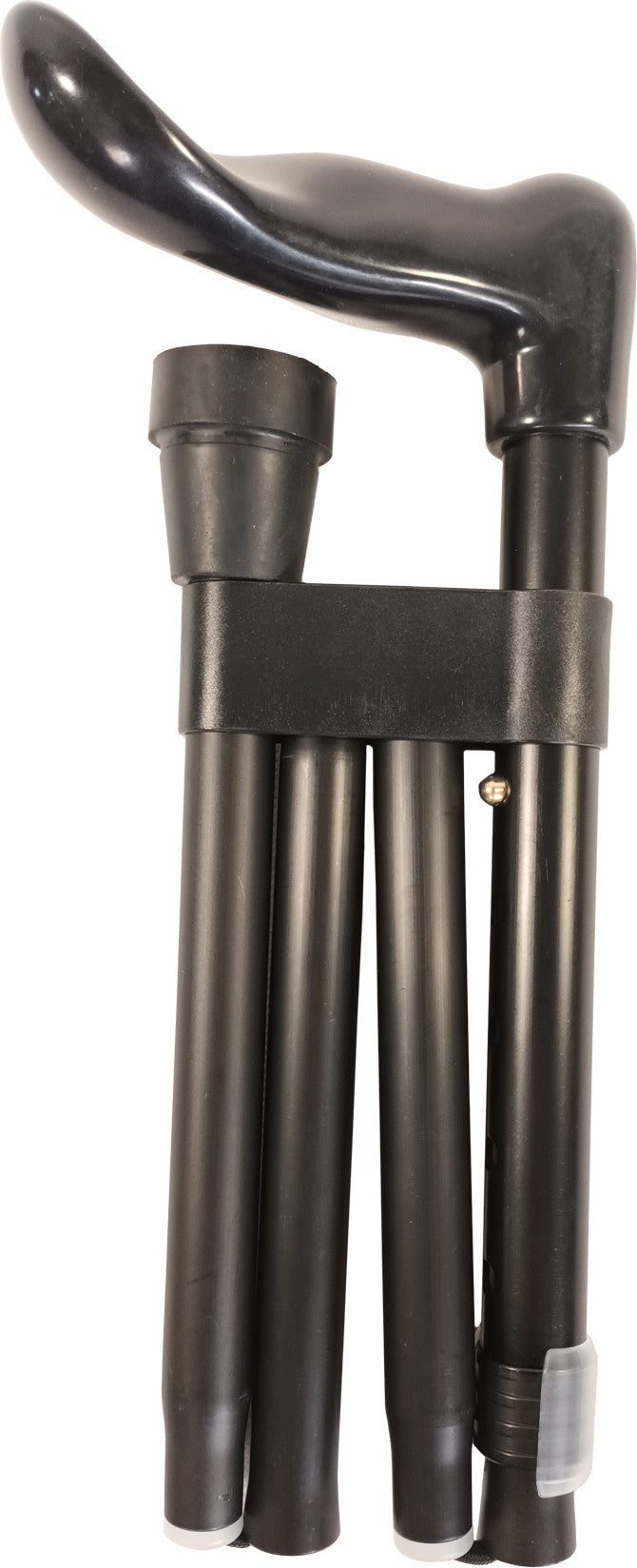 Canne pliante, télescopique de 82,5 à 92,5cm, tube alum - couleur Noir