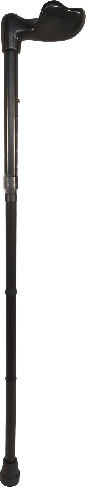 Canne pliante, télescopique de 82,5 à 92,5cm, tube alum - couleur Noir