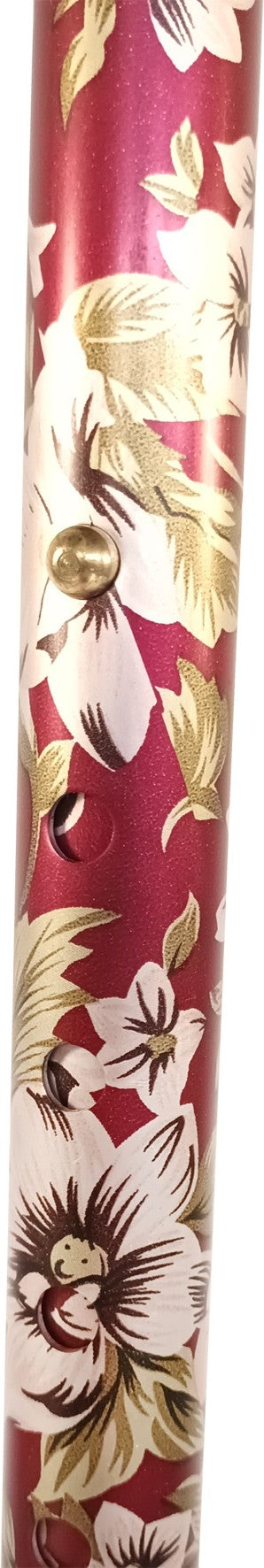 Canne pliante, télescopique de 87 à 97cm, tube aluminiu - couleur Bordeaux