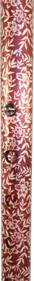 Canne pliante, télescopique de 87 à 97cm, tube aluminiu - couleur Bordeaux