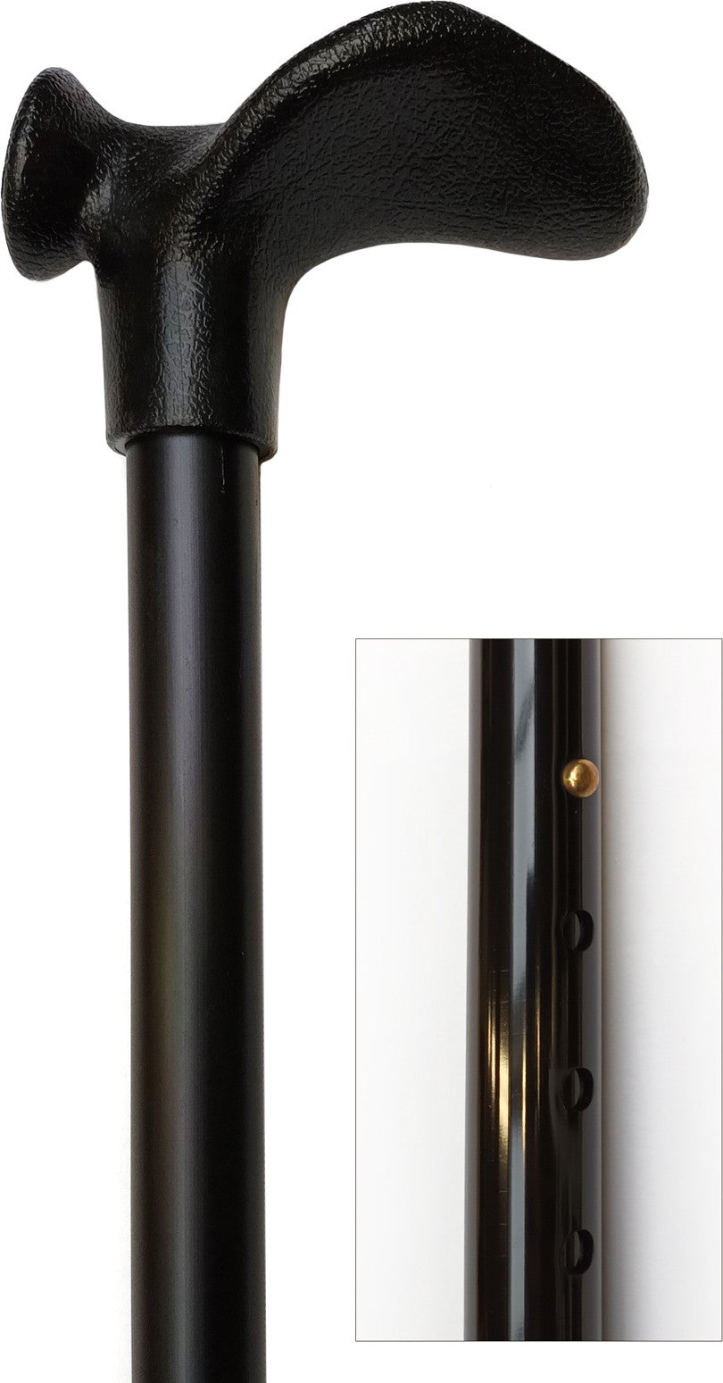 Canne télescopique de 74 à 97cm, tube aluminium noir, p - couleur Noir