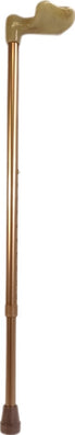 Canne télescopique de 76 à 98cm, tube aluminium beige, - couleur Beige