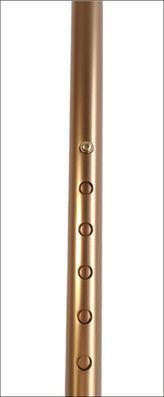 Canne télescopique de 76 à 98cm, tube aluminium beige, - couleur Beige