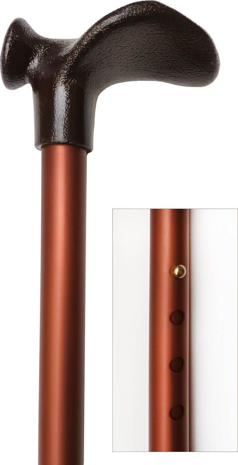 Canne télescopique de 76 à 99cm, tube aluminium bronze, - couleur Bronze