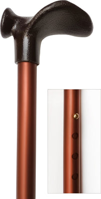 Canne télescopique de 76 à 99cm, tube aluminium bronze, - couleur Bronze