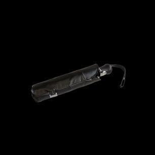 Duomatic Parapluie Homme, uni noir, avec fourreau en skai - couleur Noir