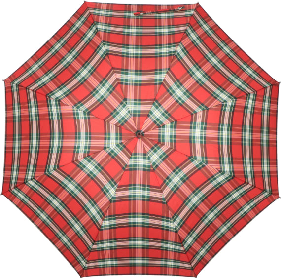 Long parapluie AC karo écossais - couleur Rouge