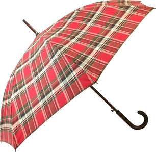 Long parapluie AC karo écossais - couleur Rouge