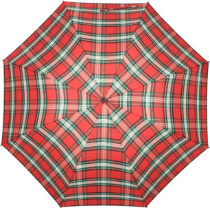 Long parapluie AC karo écossais - couleur Rouge