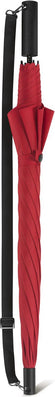 Long parapluie AC uni avec bandouillière - couleur Rouge
