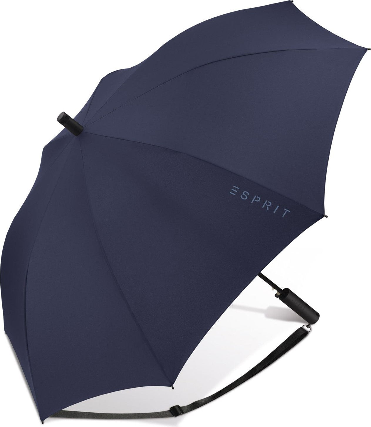 Long parapluie AC uni avec bandouillière - couleur Marine