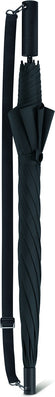 Long parapluie AC uni avec bandouillière - couleur Noir