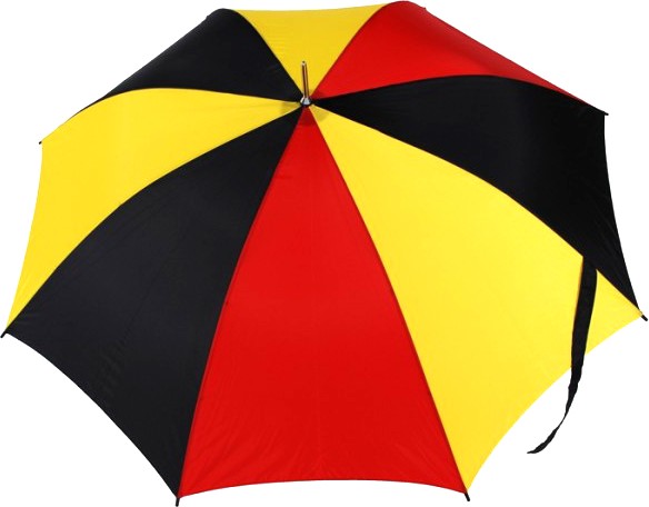 Long parapluie au couleur de la Belgique avec poignée d