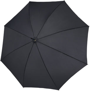 Long parapluie avec  lignes et canne en bois - couleur Gris