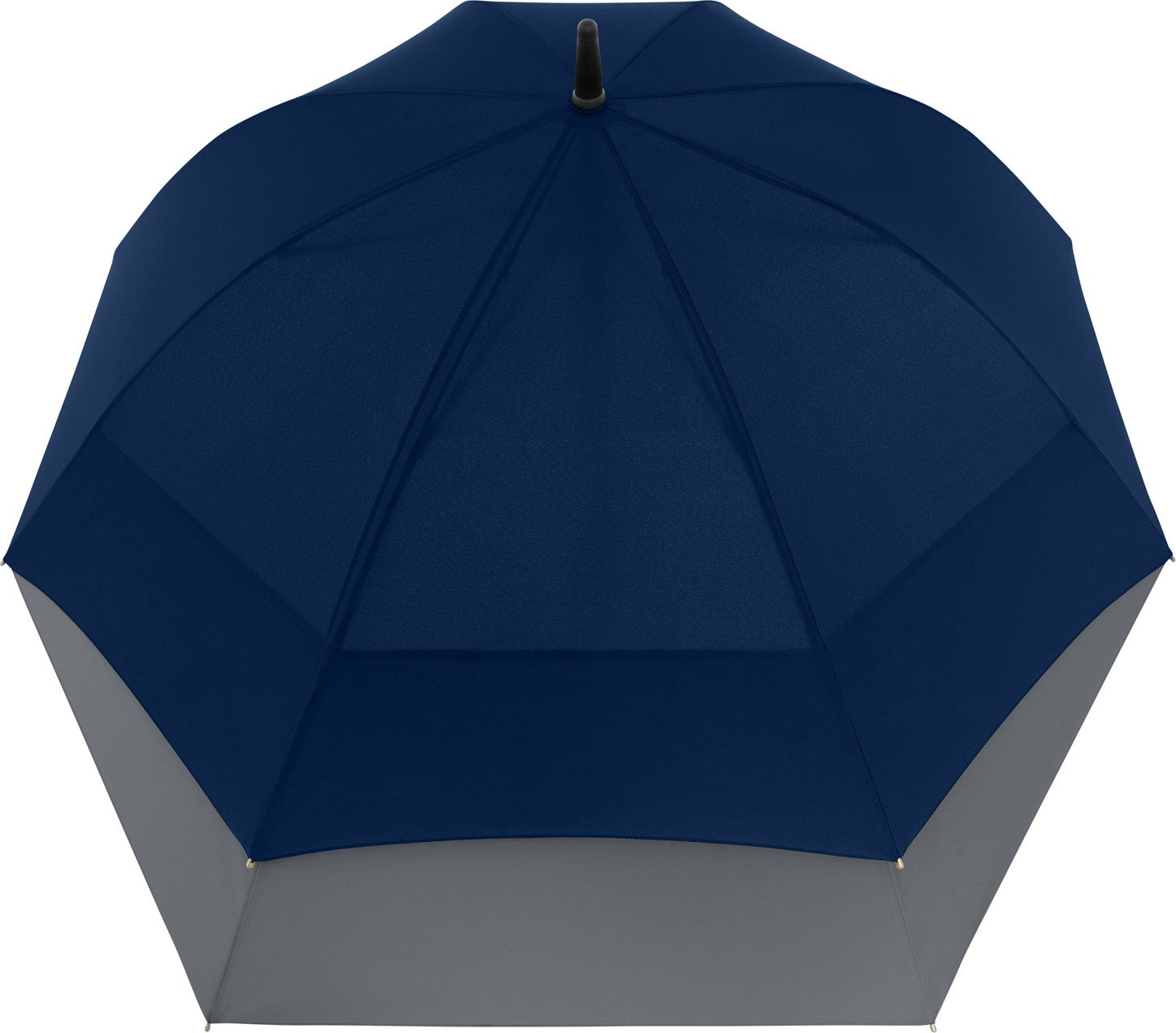 Long parapluie bicolore marine/gris