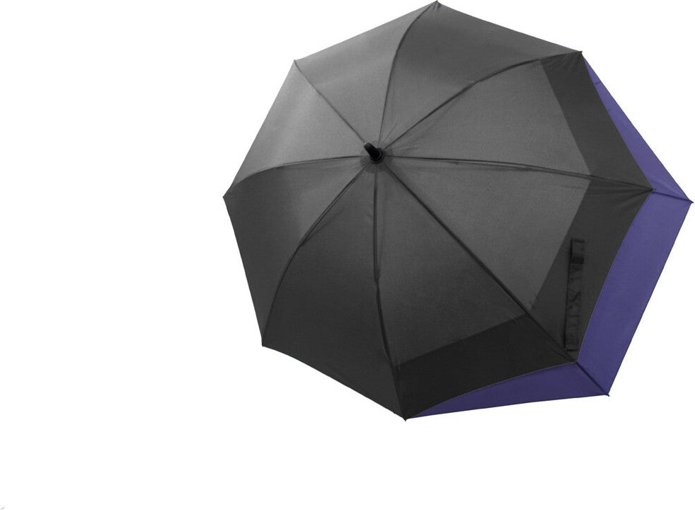 Long parapluie bicolore marine/gris - couleur Gris
