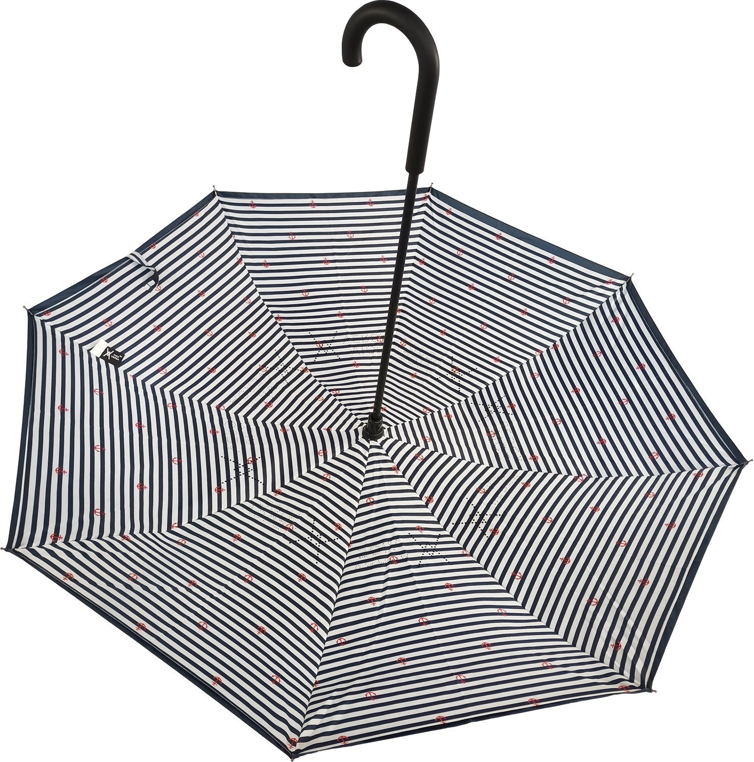 Long parapluie bicolore réversible - couleur Marine