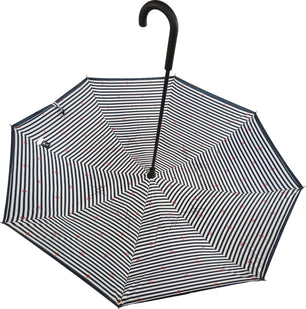 Long parapluie bicolore réversible - couleur Marine