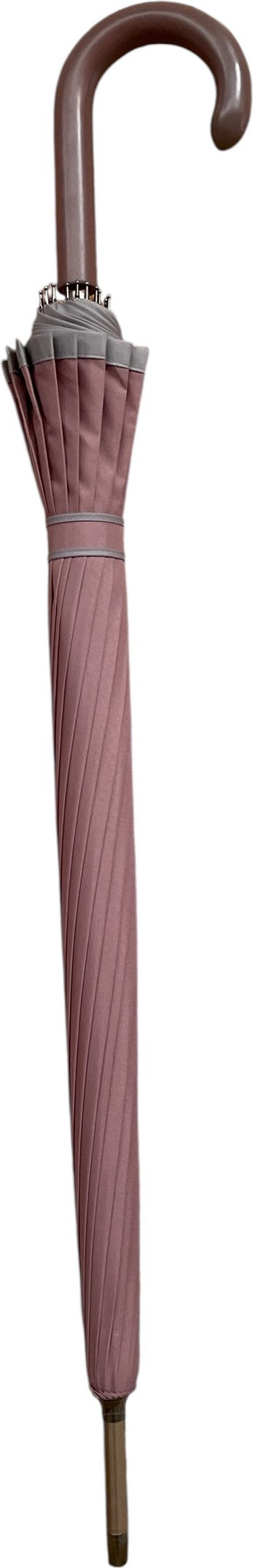 Blue Drop - Long parapluie canne 16 baleines - vieux rose