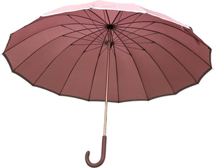 Blue Drop - Long parapluie canne 16 baleines - vieux rose