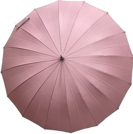 Blue Drop - Long parapluie canne 16 baleines - vieux rose