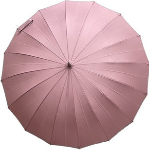 Blue Drop - Long parapluie canne 16 baleines - vieux rose