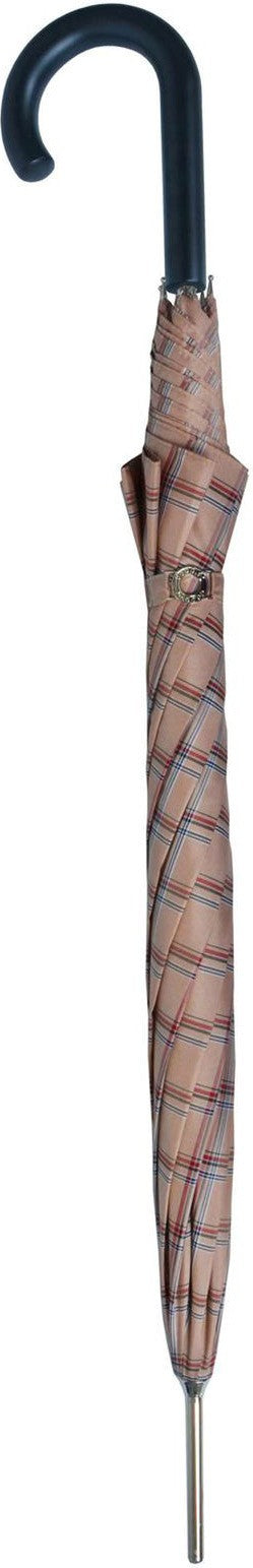 Long parapluie carbonsteel karo poignée arrondie - couleur Beige