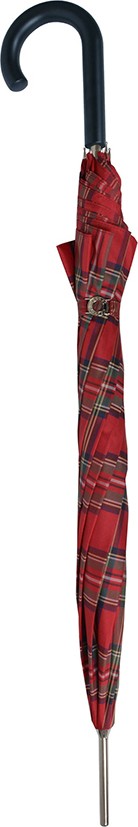 Long parapluie carbonsteel karo poignée arrondie - couleur Rouge