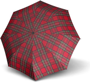 Long parapluie carbonsteel karo poignée arrondie - couleur Rouge