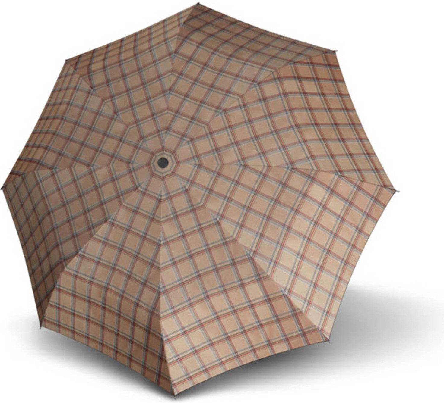 Long parapluie carbonsteel karo poignée arrondie - couleur Beige