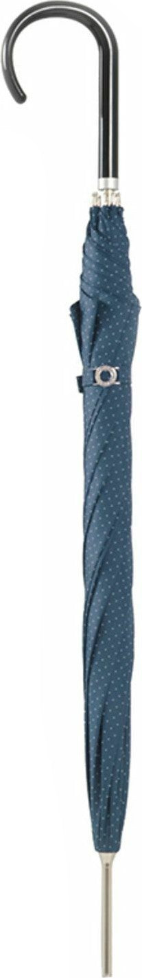 Long parapluie carbonsteel uni avec petits pois blanc e - couleur Marine