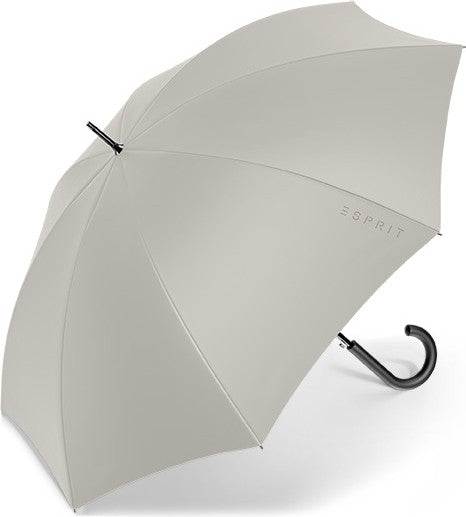 Long parapluie Esprit uni avec canne - couleur Gris