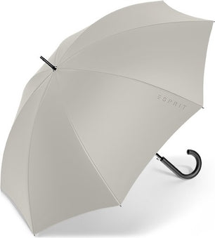 Long parapluie Esprit uni avec canne - couleur Gris