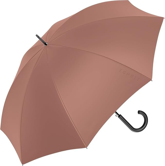 Long parapluie Esprit uni avec canne - couleur Marron