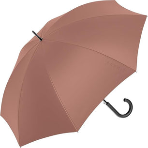 Long parapluie Esprit uni avec canne - couleur Marron