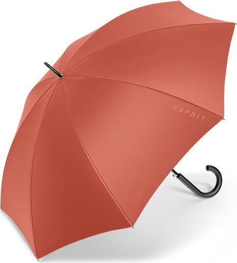 Long parapluie Esprit uni avec canne - couleur Orange