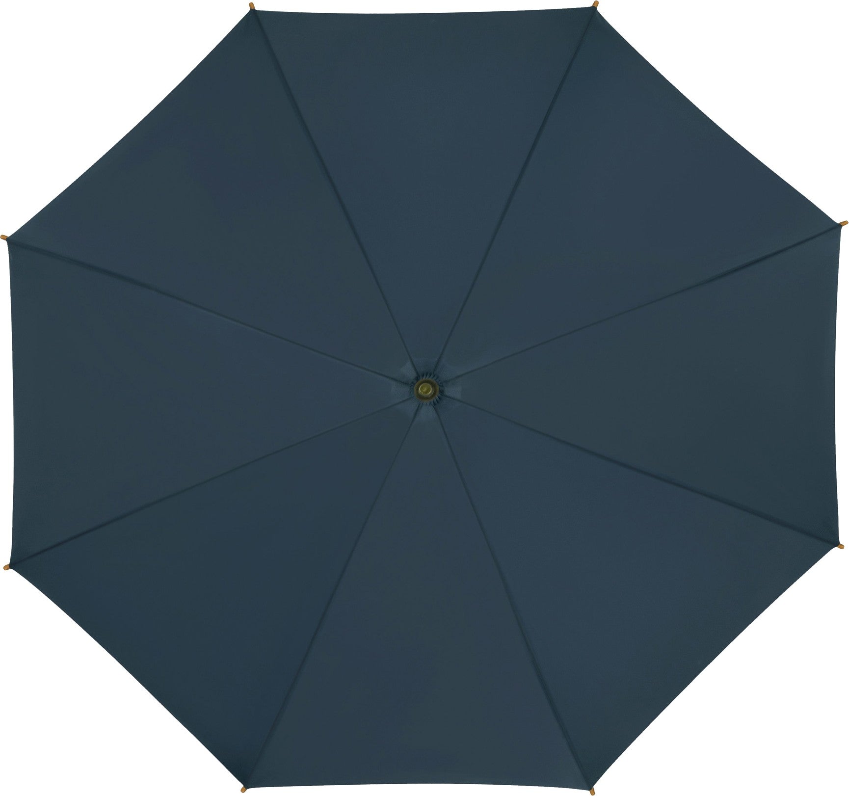 Long parapluie Falcone uni avec canne en bois - couleur Marine