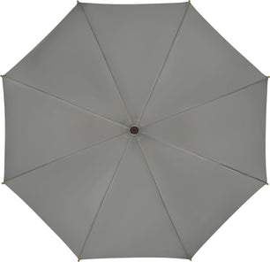 Long parapluie Falcone uni avec canne en bois - couleur Gris