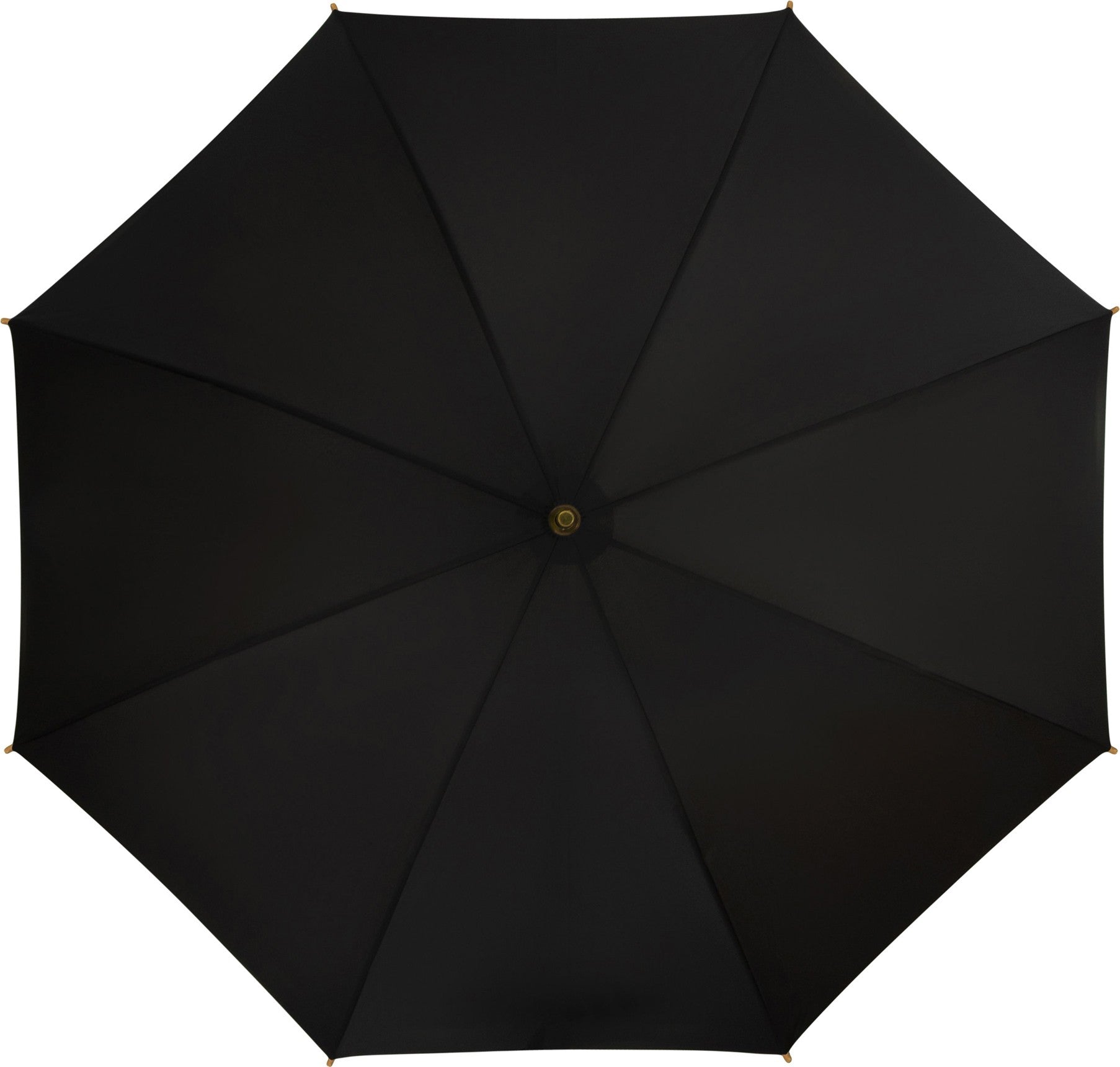Long parapluie Falcone uni avec canne en bois - couleur Noir