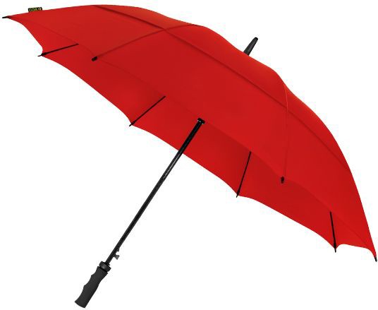 Long parapluie Falcone uni poignée droite - couleur Rouge