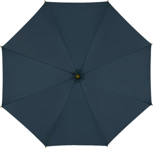 Long parapluie Falcone uni poignee en bambou - couleur Marine