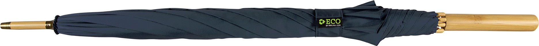 Long parapluie Falcone uni poignee en bambou - couleur Marine