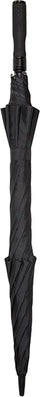 Long parapluie fiber golf uni avec poignée droite - couleur Noir
