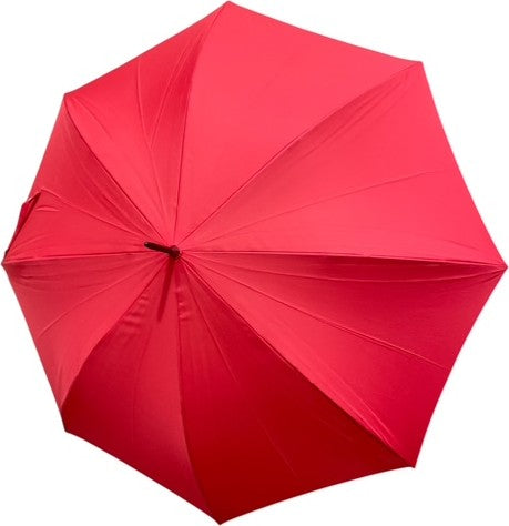Long parapluie Fiber uni poignée arrondie - couleur Rouge
