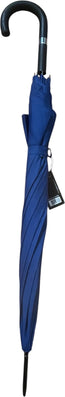 Long parapluie Fiber uni poignée arrondie - couleur Bleu