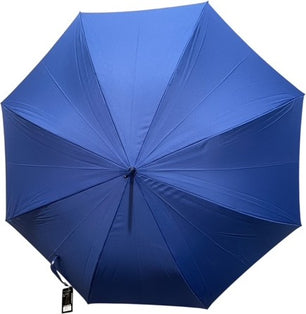Long parapluie Fiber uni poignée arrondie - couleur Bleu