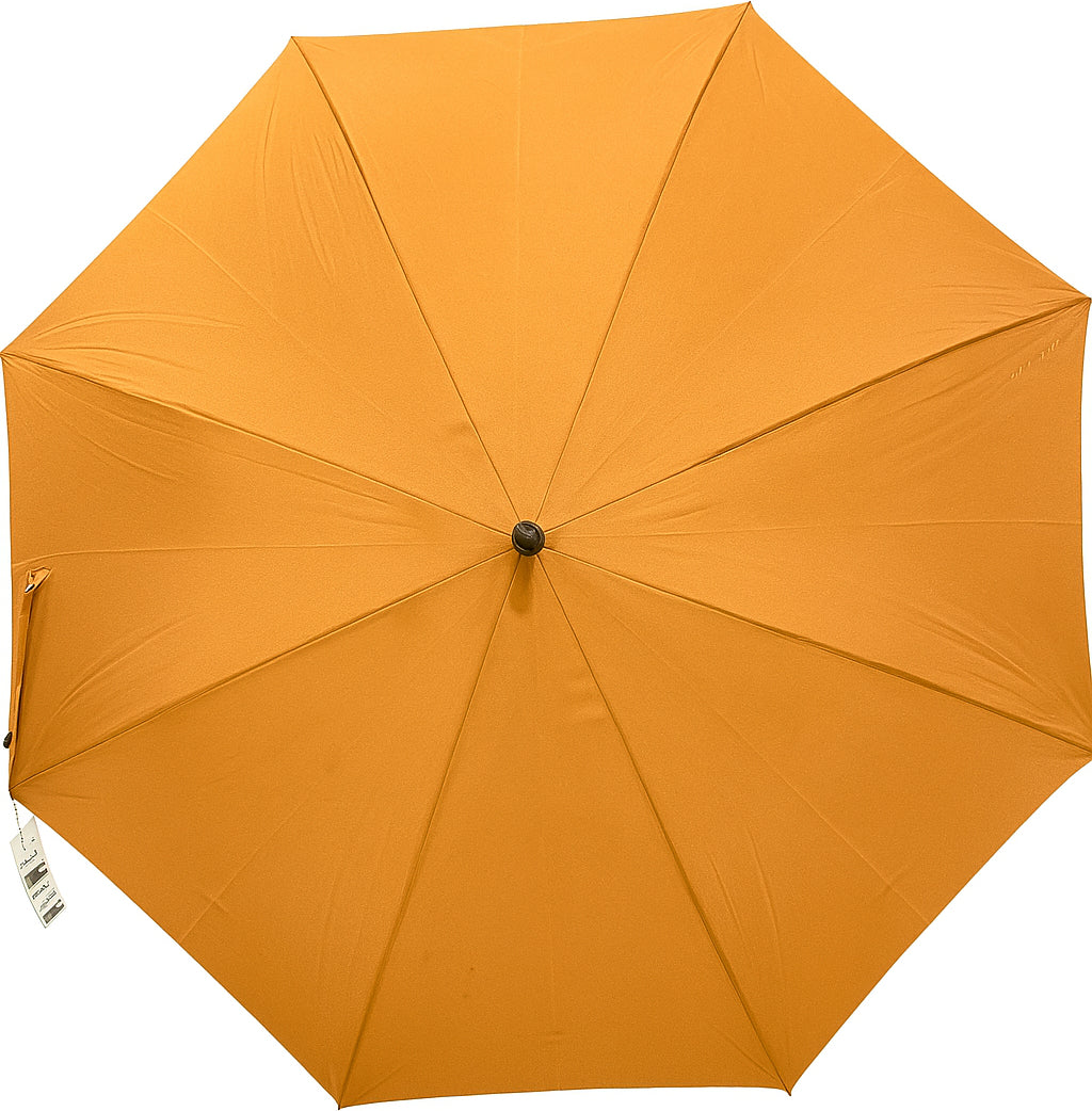Long parapluie manche noir courbé - couleur Orange