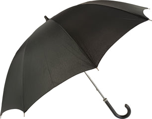 Long parapluie noir avec canne - couleur Noir